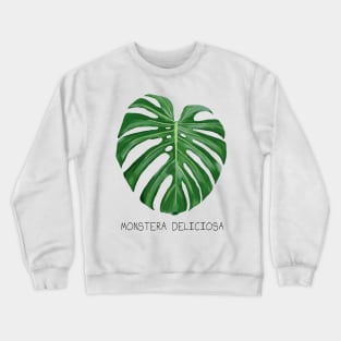 Monstera Deliciosa Plant Leaf Crewneck Sweatshirt